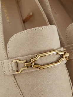 Ballerines|Primark Mocassins Avec Chaîne - Pointure Large Naturel