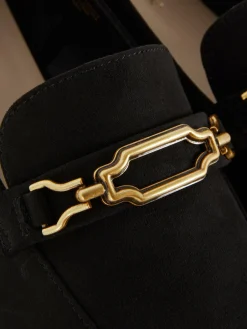 Ballerines|Primark Mocassins Avec Chaîne - Pointure Large Noir