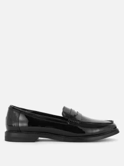Ballerines|Primark Mocassins En Simili Cuir Noir