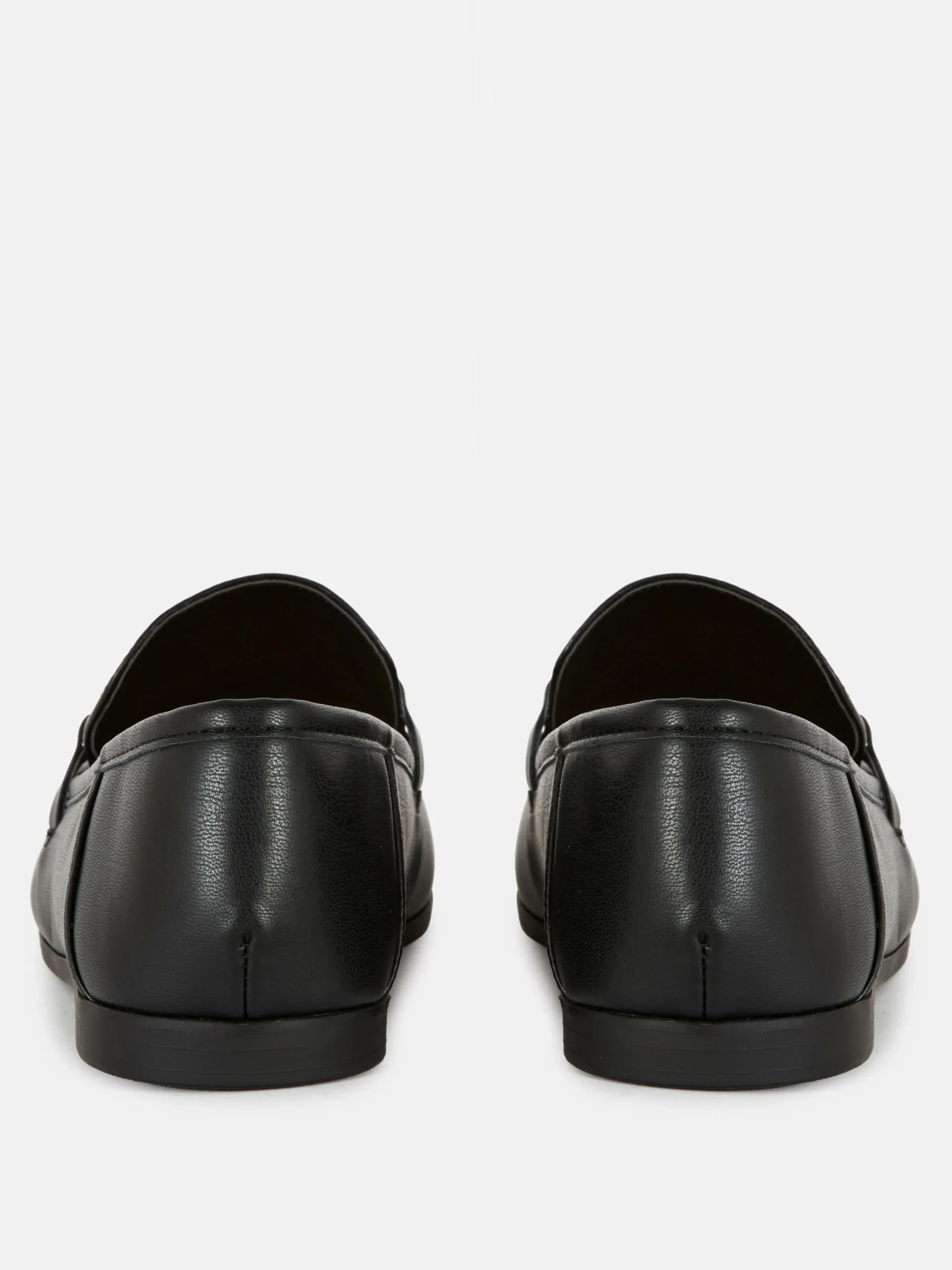 Ballerines|Primark Mocassins En Simili Cuir Avec Boucle Noir