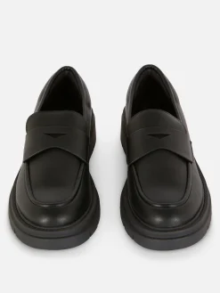 Ballerines|Primark Mocassins En Simili Cuir à Semelle épaisse Noir