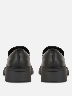 Ballerines|Primark Mocassins En Simili Cuir à Semelle épaisse Noir