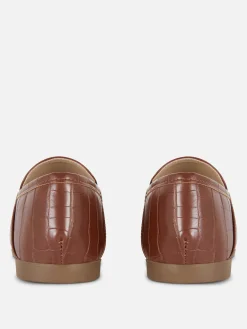 Ballerines|Primark Mocassins En Simili Cuir à Mors Marron