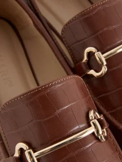 Ballerines|Primark Mocassins En Simili Cuir à Mors Marron