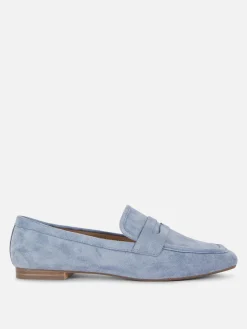 Ballerines|Primark Mocassins En Suédine Bleu