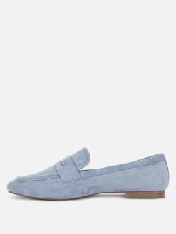 Ballerines|Primark Mocassins En Suédine Bleu