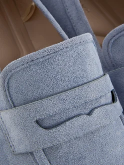 Ballerines|Primark Mocassins En Suédine Bleu