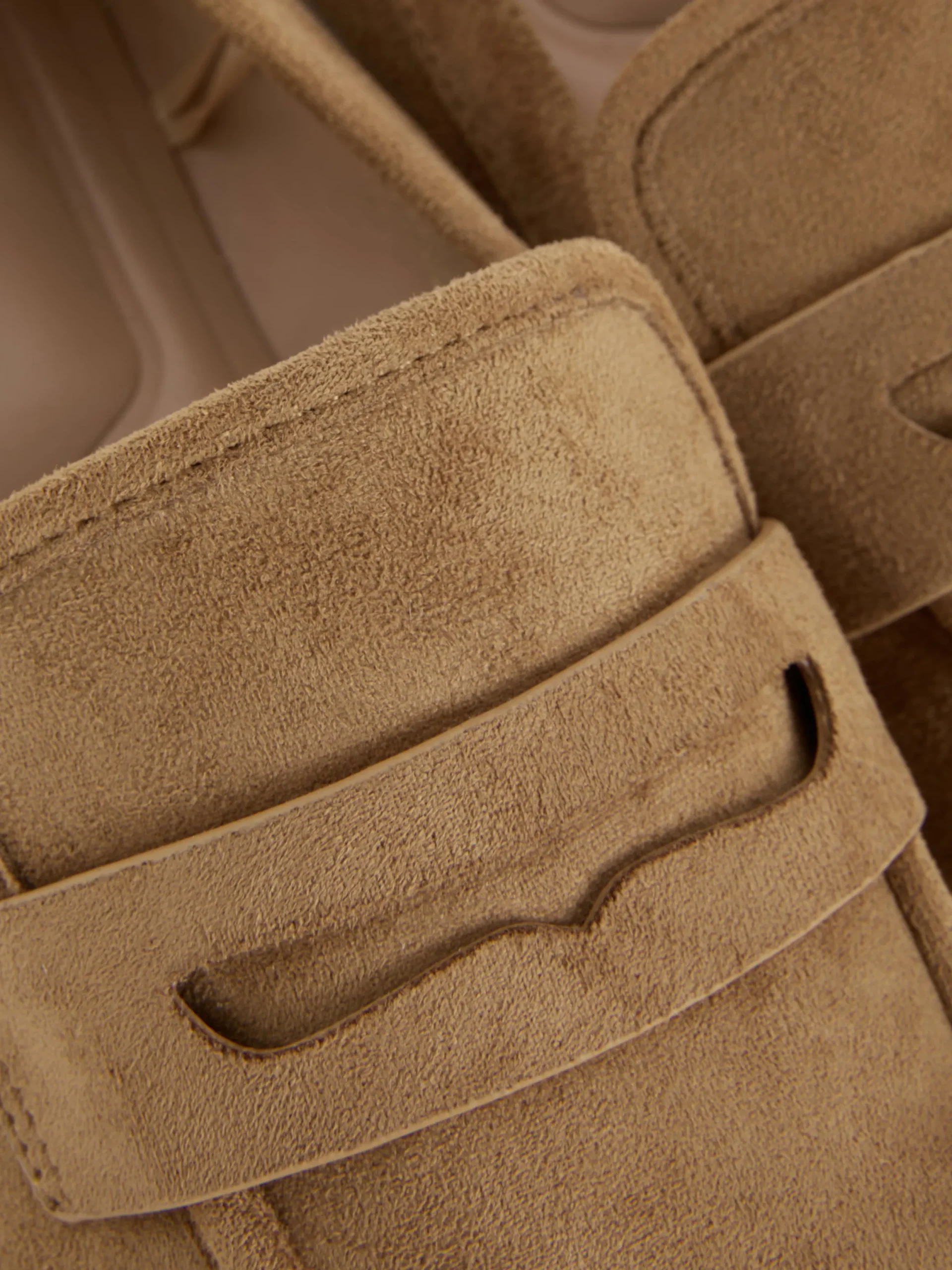 Ballerines|Primark Mocassins En Suédine Fauve