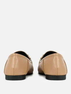 Ballerines|Primark Mocassins Habillés à Mors Fauve