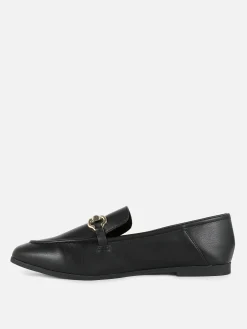 Ballerines|Primark Mocassins Habillés à Mors Noir