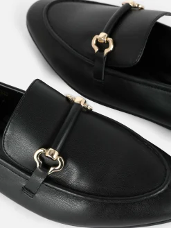 Ballerines|Primark Mocassins Habillés à Mors Noir