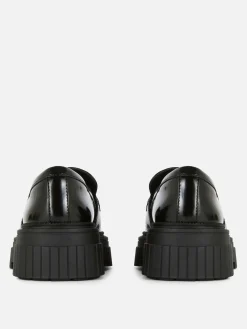 Ballerines|Primark Mocassins épais Avec Chaîne Noir