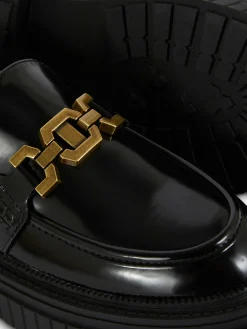 Ballerines|Primark Mocassins épais Avec Chaîne Noir