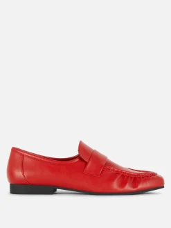 Ballerines|Primark Mocassins Ruchés Rita Ora Rouge