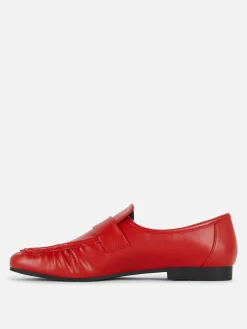 Ballerines|Primark Mocassins Ruchés Rita Ora Rouge