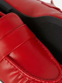 Ballerines|Primark Mocassins Ruchés Rita Ora Rouge