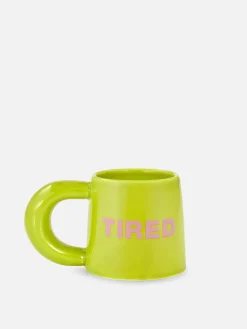 Tasses Et Mugs|Art De La Table|Primark Mug à Message Tired Vert vif