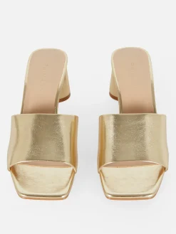 Chaussures À Talons|Primark Mules à Talon Bloc Doré