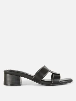 Chaussures À Talons|Primark Mules à Talons Avec Bride à Maillon Noir