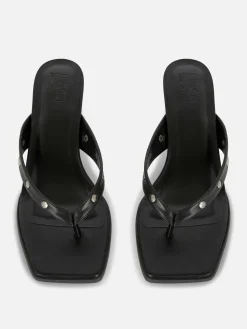 Chaussures À Talons|Primark Mules Cloutées En Simili Cuir Rita Ora Noir