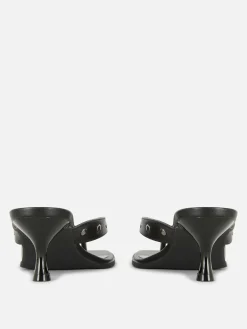 Chaussures À Talons|Primark Mules Cloutées En Simili Cuir Rita Ora Noir