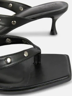 Chaussures À Talons|Primark Mules Cloutées En Simili Cuir Rita Ora Noir