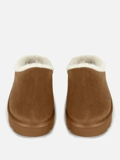Chaussons|Primark Mules Doublées En Fausse Fourrure Marron