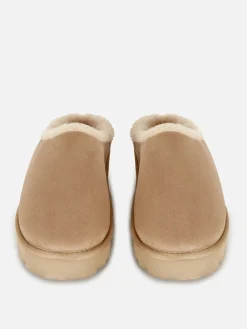 Chaussons|Primark Mules Doublées En Fausse Fourrure Naturel