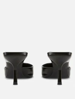 Vêtements Gothiques|Chaussures À Talons|Primark Mules Pointues à Petits Talons Noir