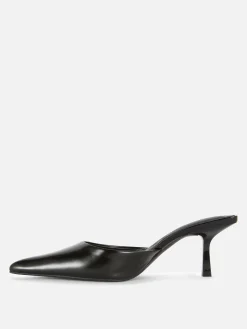 Vêtements Gothiques|Chaussures À Talons|Primark Mules Pointues à Petits Talons Noir