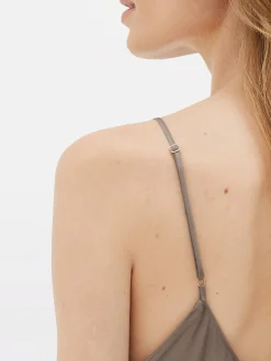 Combinaisons Et Caracos|Primark Nuisette En Satin à Col En V Gris