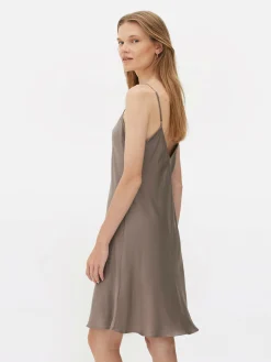 Combinaisons Et Caracos|Primark Nuisette En Satin à Col En V Gris