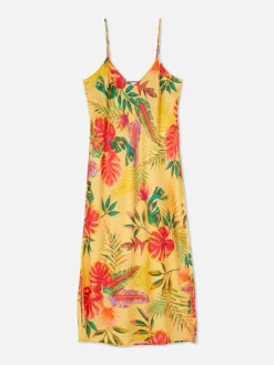 Combinaisons Et Caracos|Primark Nuisette En Satin à Imprimé Tropical Jaune