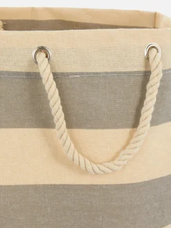 Paniers À Linge|Primark Panier à Linge En Toile Rayée Taupe