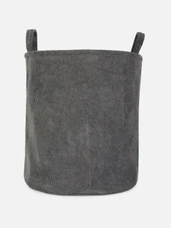 Paniers À Linge|Primark Panier à Linge En Velours Côtelé Anthracite