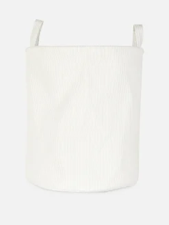 Paniers À Linge|Primark Panier à Linge En Velours Côtelé Crème