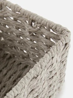 Boîtes Et Paniers|Primark Panier Carré En Corde Gris