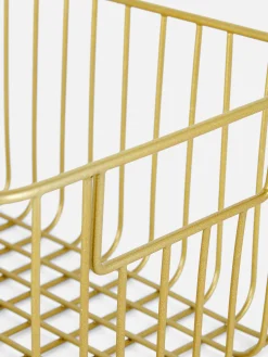 Boîtes Et Paniers|Primark Panier De Rangement En Fil Métallisé Doré