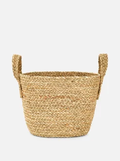 Boîtes Et Paniers|Primark Panier Tissé à Double Anse Naturel