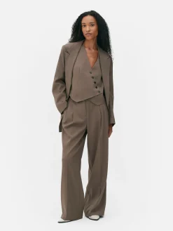 Pantalons Et Leggings|Primark Pantalon Ajusté Plissé Sur Le Devant Moka