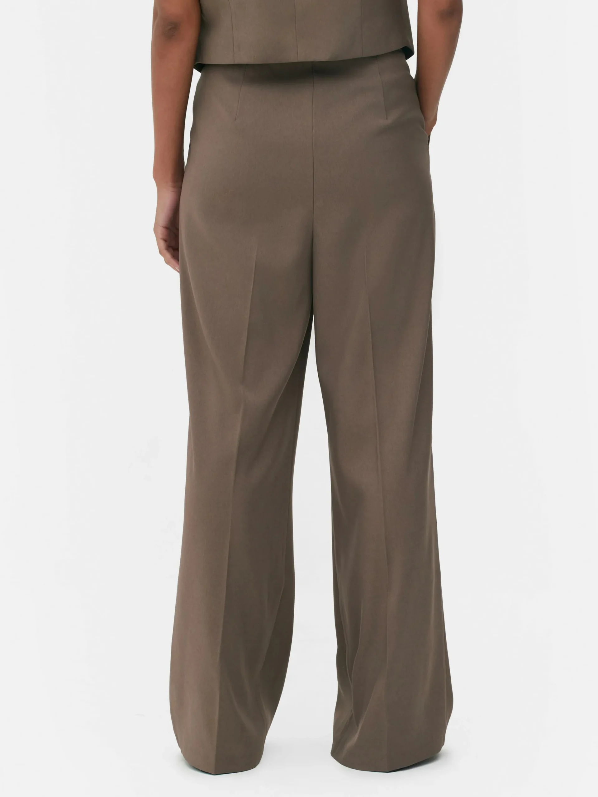 Pantalons Et Leggings|Primark Pantalon Ajusté Plissé Sur Le Devant Moka