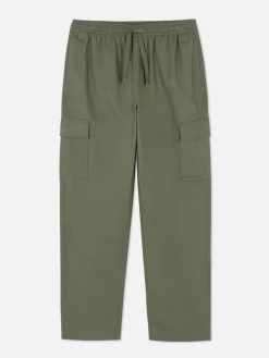 Pantalon|Primark Pantalon Cargo à Cordon De Serrage à La Taille Kaki