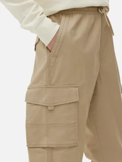 Pantalon|Primark Pantalon Cargo Décontracté Resserré Aux Chevilles Grège