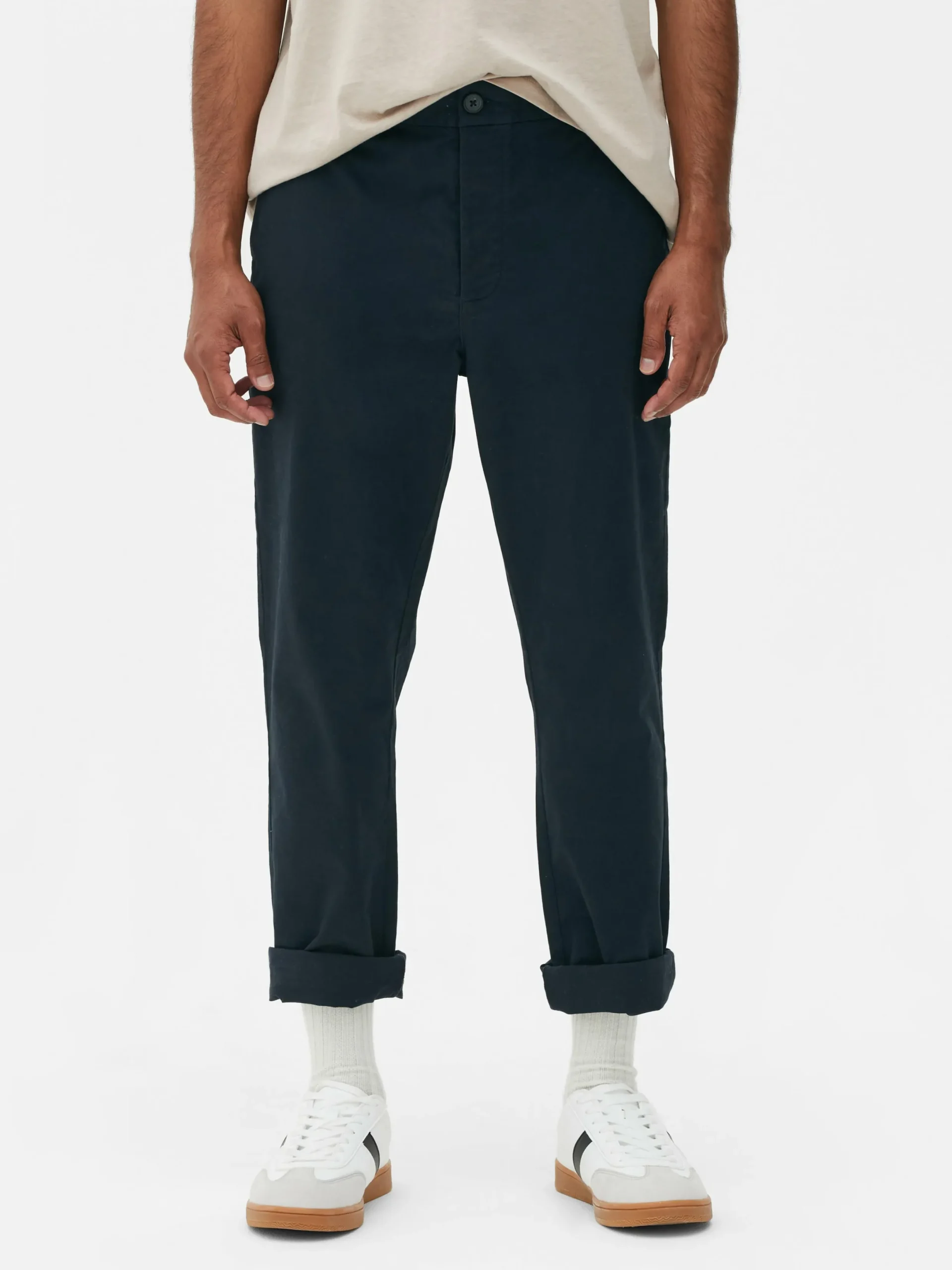 Pantalon|Primark Pantalon Chino Coupe Droite Bleu marine