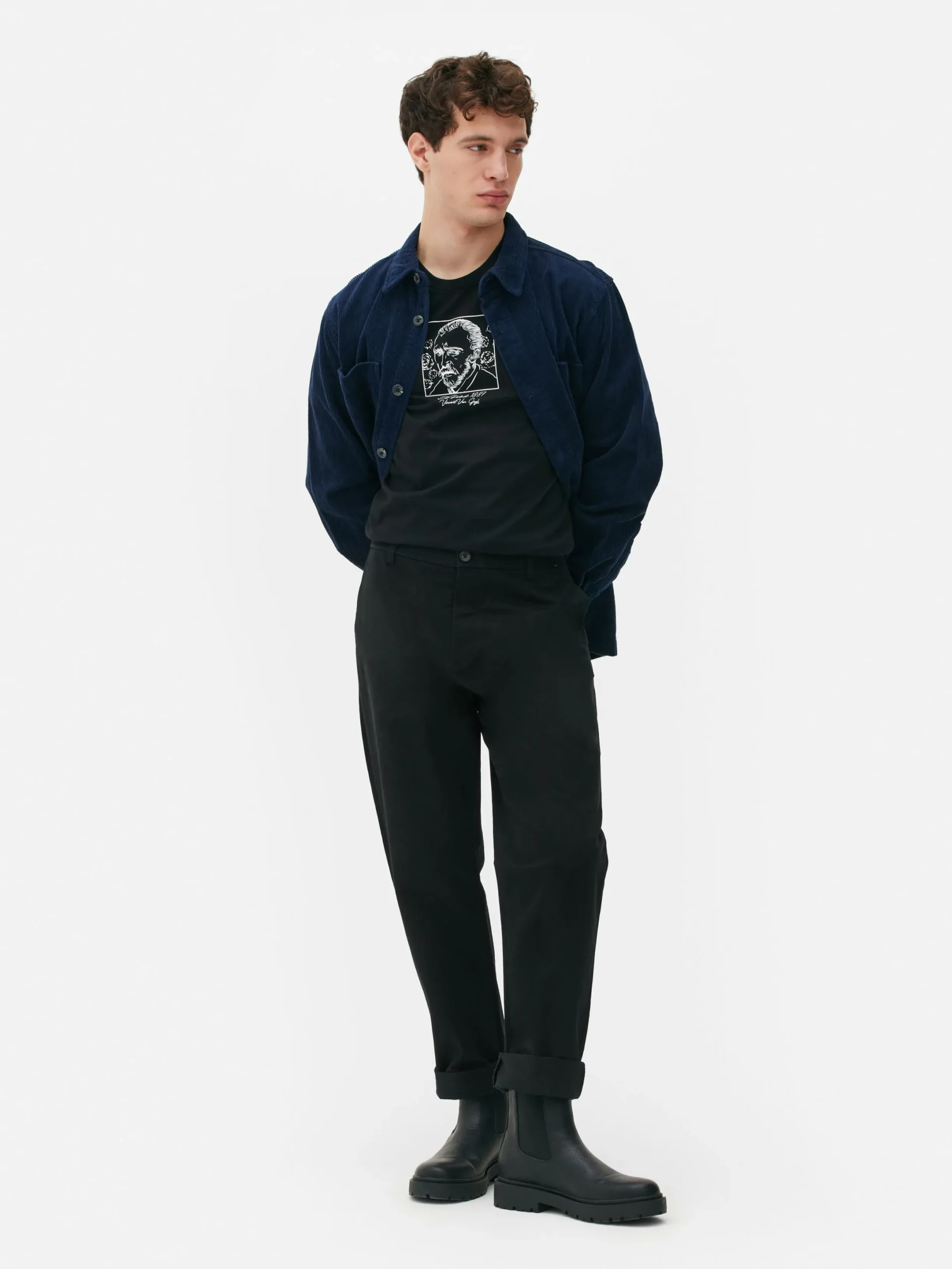 Pantalon|Primark Pantalon Chino Coupe Droite Noir