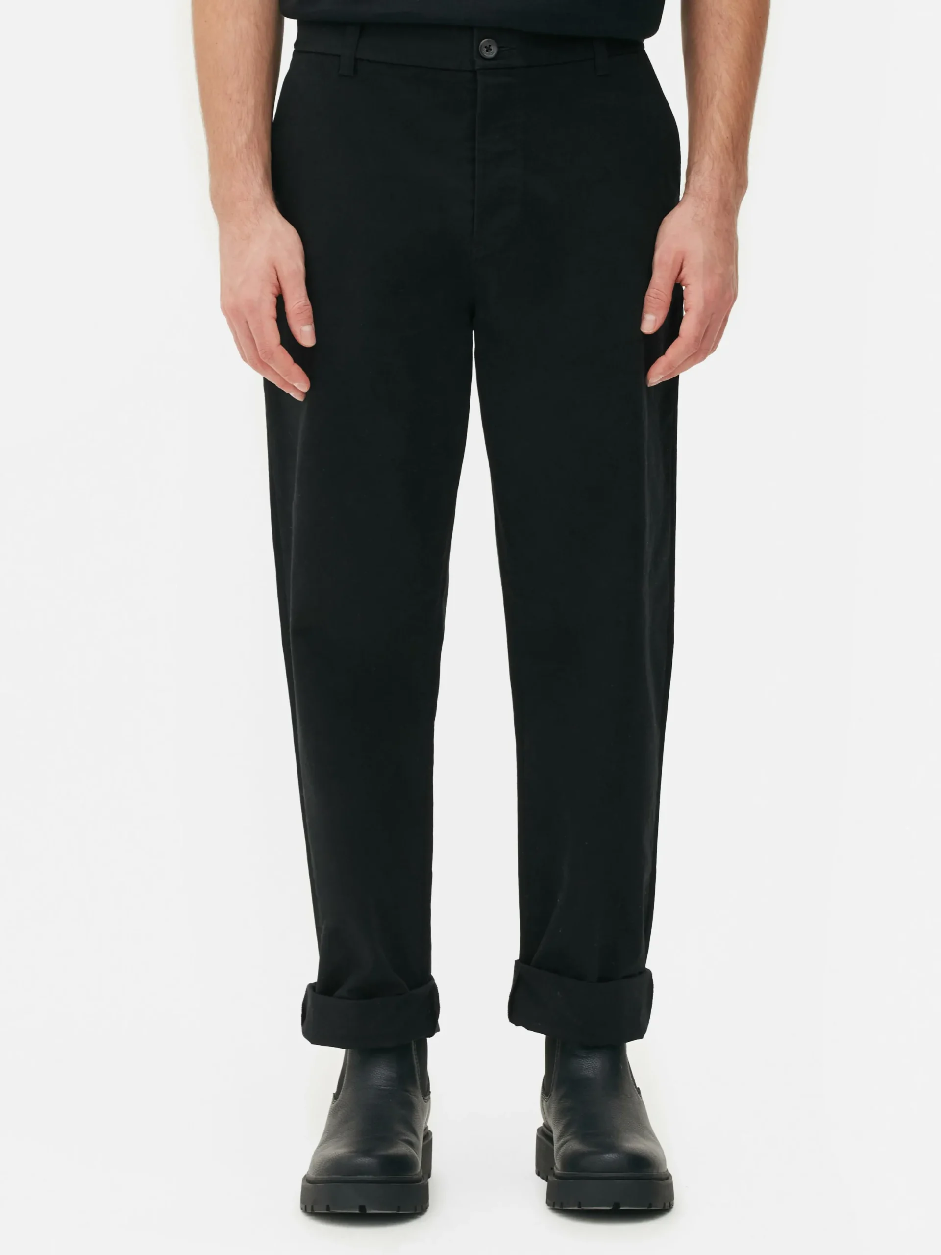 Pantalon|Primark Pantalon Chino Coupe Droite Noir