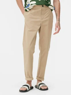 Pantalon|Primark Pantalon Chino Stretch Coupe Slim Grège