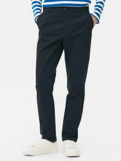 Pantalon|Primark Pantalon Chino Stretch Coupe Slim Bleu marine