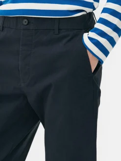 Pantalon|Primark Pantalon Chino Stretch Coupe Slim Bleu marine