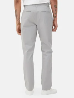 Pantalon|Primark Pantalon Chino Stretch Coupe Slim Gris clair
